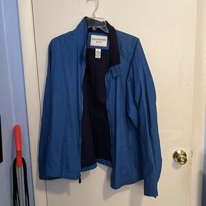 Covington L Windbreaker Style Blue and Black Jacket
